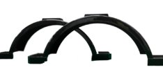 2 Aluminum Trailer Fenders Black – Bolt-On, 45″x10″, for 15″ Wheels, Heavy Duty