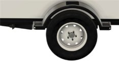 2 Aluminum Trailer Fenders Black – Bolt-On, 45″x10″, for 15″ Wheels, Heavy Duty