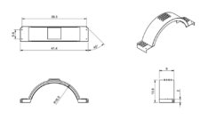 2 Aluminum Trailer Fenders Black – Bolt-On, 45″x10″, for 15″ Wheels, Heavy Duty
