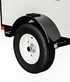 2 Aluminum Trailer Fenders Black – Bolt-On, 45″x10″, for 15″ Wheels, Heavy Duty