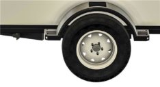 2 Aluminum Trailer Fenders Black – Bolt-On, 45″x10″, for 15″ Wheels, Heavy Duty