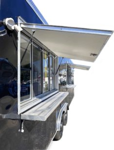 Commercial-Grade Concession Trailer Serving Window with Sliding Tempered Glass