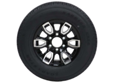 Kenda Karrier KR53 ST225/75R15 Trailer Tire on 15″ Black Aluminum Wheel, 6×5.5 | Pickup Only